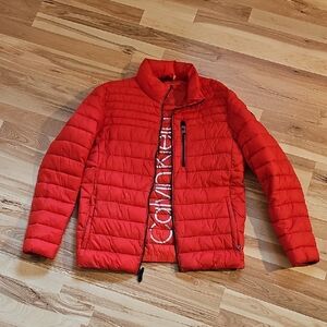 Calvin Klein Red Puffer Jacket